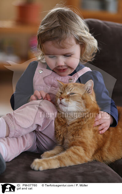 girl and cat / PM-07760