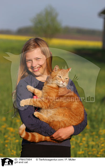 girl and cat / PM-07864