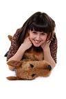 young woman with Airedale Terrier