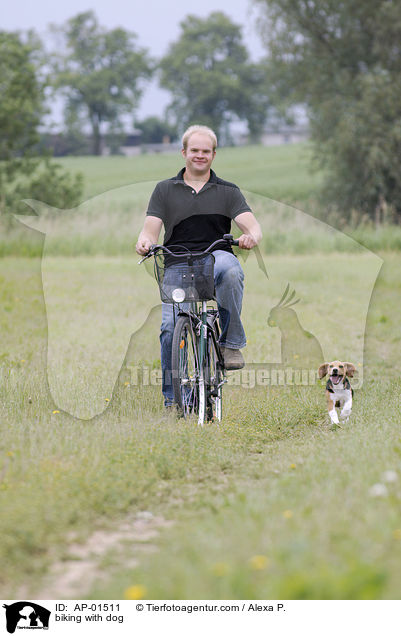Fahrradfahren mit Hund / biking with dog / AP-01511