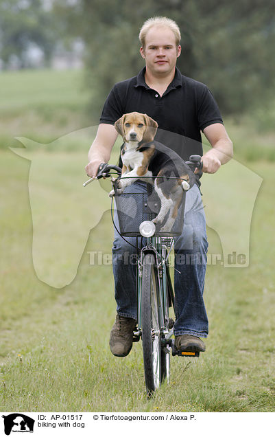 Fahrradfahren mit Hund / biking with dog / AP-01517