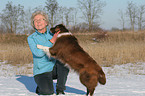 woman with Border Collie