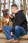 German Boxer gives paw