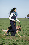 jogger with German Shepherd