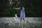 woman with Jack Russell Terrier