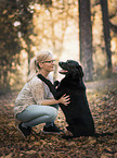 woman with Labrador Retriever