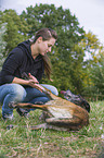 woman with Malinois