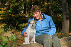 woman with Parson Russell Terrier