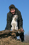 woman with Parson Russell Terrier