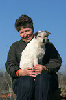 woman with Parson Russell Terrier