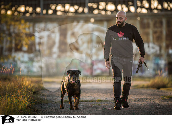 man and Rottweiler / SAD-01282