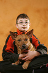 boy with dog