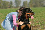 girl with Rottweiler