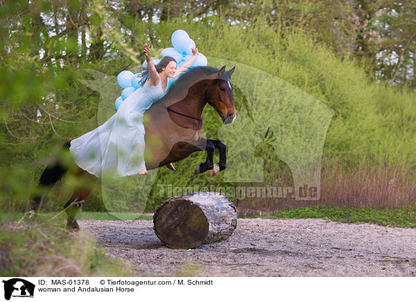 woman and Andalusian Horse / MAS-01378