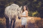 woman with andalusian horse