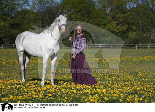 woman with arabian horse / BES-01521