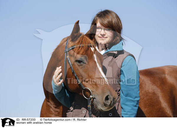 woman with arabian horse / RR-57200