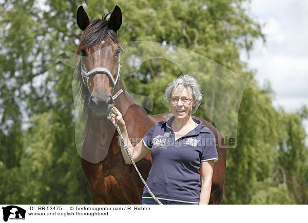 woman and english thoroughbred / RR-53475