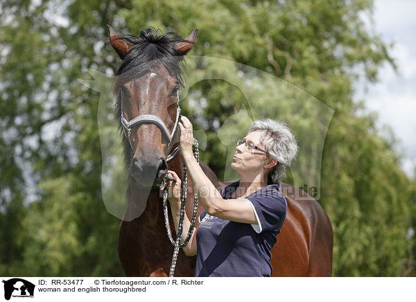 woman and english thoroughbred / RR-53477