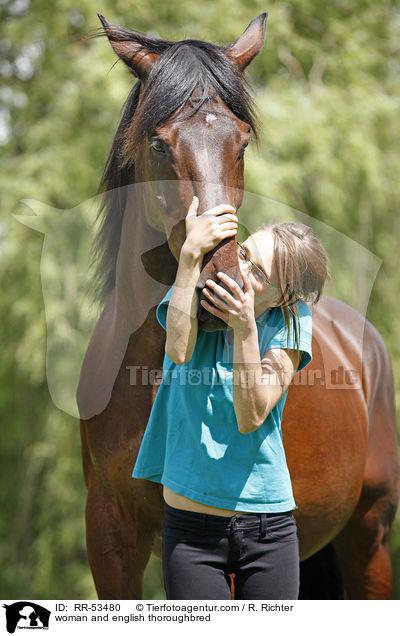 woman and english thoroughbred / RR-53480
