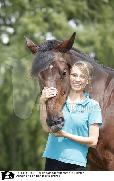 woman and english thoroughbred / RR-53482