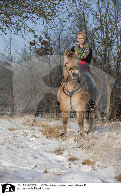 Frau mit Fjordpferd / woman with Fjord horse / AP-10229