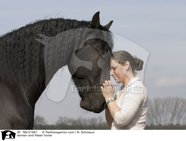 woman and frisian horse / NS-01881