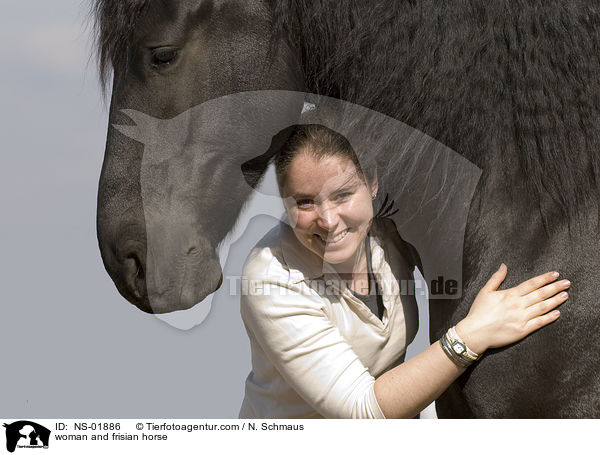woman and frisian horse / NS-01886