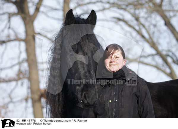woman with Frisian horse / RR-47778