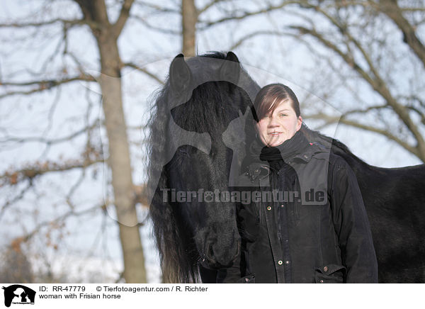 woman with Frisian horse / RR-47779
