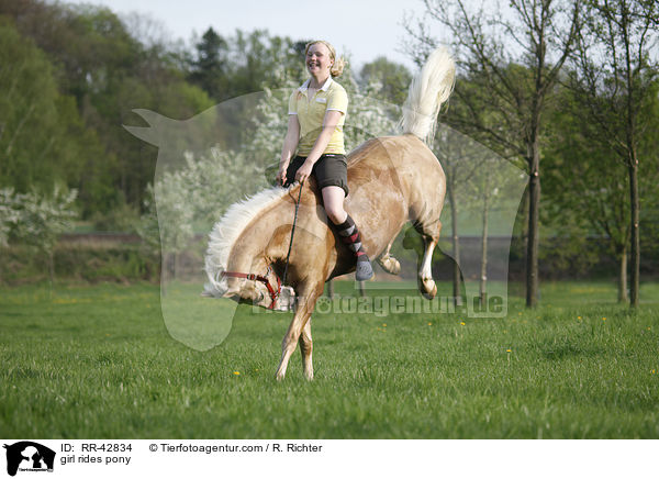 girl rides pony / RR-42834