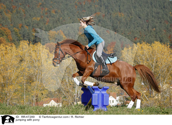jumping with pony / RR-47289