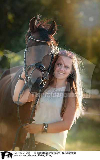 woman and German Riding Pony / NS-04361