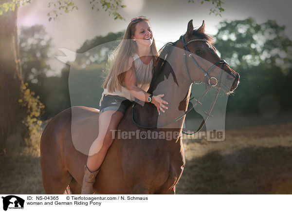 woman and German Riding Pony / NS-04365