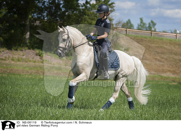 girl rides German Riding Pony / NS-06119