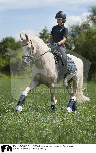 girl rides German Riding Pony / NS-06130