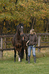 young woman with horse