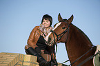 woman and pony