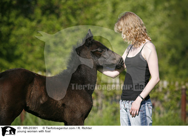 young woman with foal / RR-20361