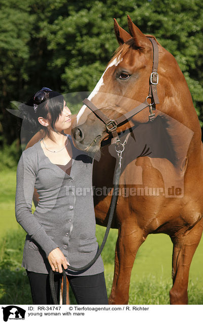 young woman with mare / RR-34747