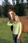 young woman with horse