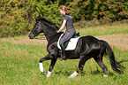 woman rides German Sport Horse