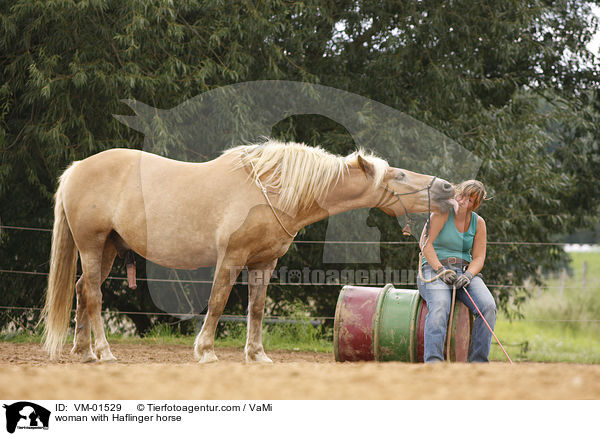 woman with Haflinger horse / VM-01529