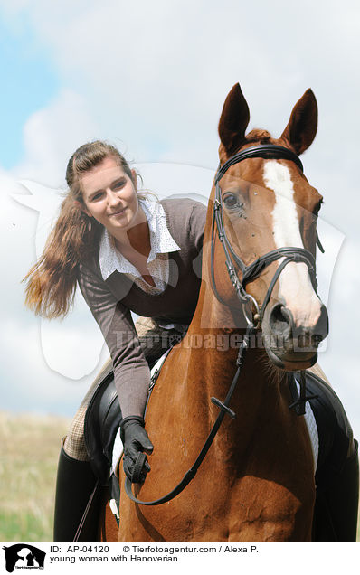 young woman with Hanoverian / AP-04120