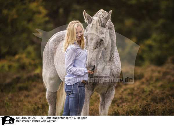 Hanoverian Horse with woman / JRO-01097