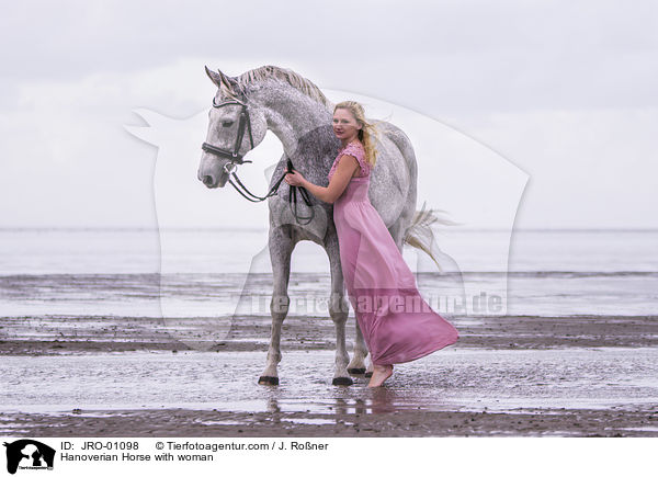 Hanoverian Horse with woman / JRO-01098