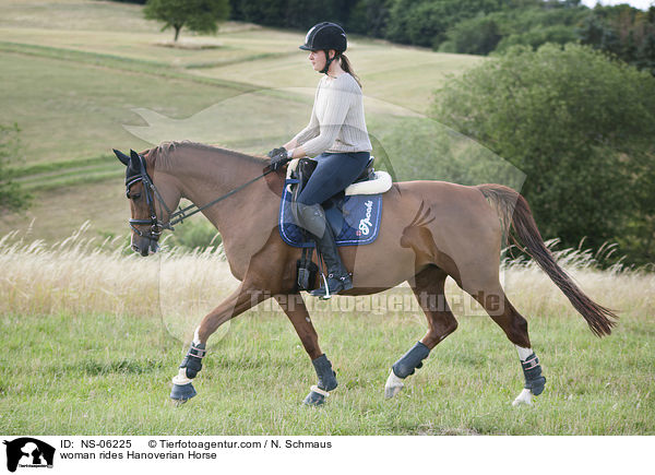 woman rides Hanoverian Horse / NS-06225