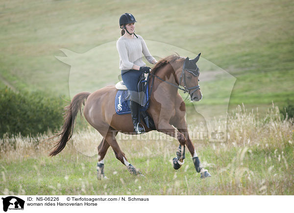 woman rides Hanoverian Horse / NS-06226