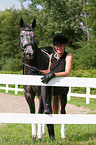 woman with Hanoverian horse