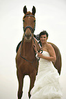 woman with Hanoverian horse